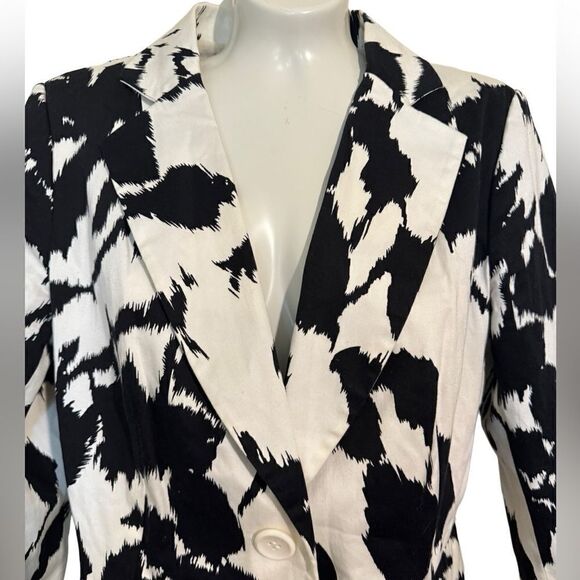 Sandro Cotton Floral Abstract Blazer Jacket - Picture 5 of 13